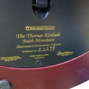 Thomas Kinkade Hawthorne Faith Mountain Masterpiece Edition Numbered Tree Lightd