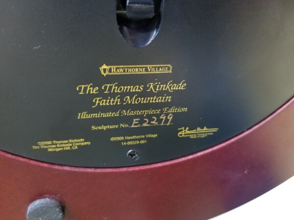 Thomas Kinkade Hawthorne Faith Mountain Masterpiece Edition Numbered Tree Lightd